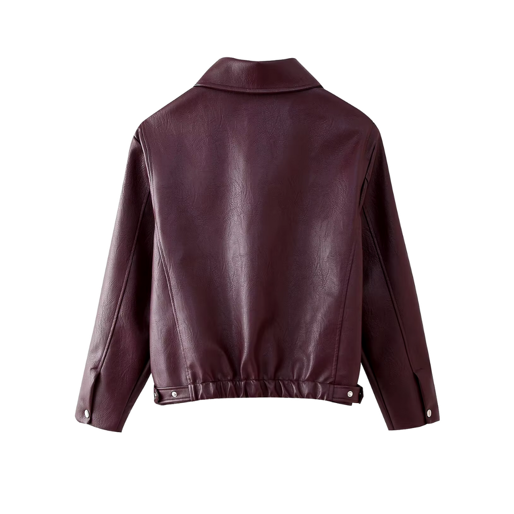 Veste en cuir oversize 