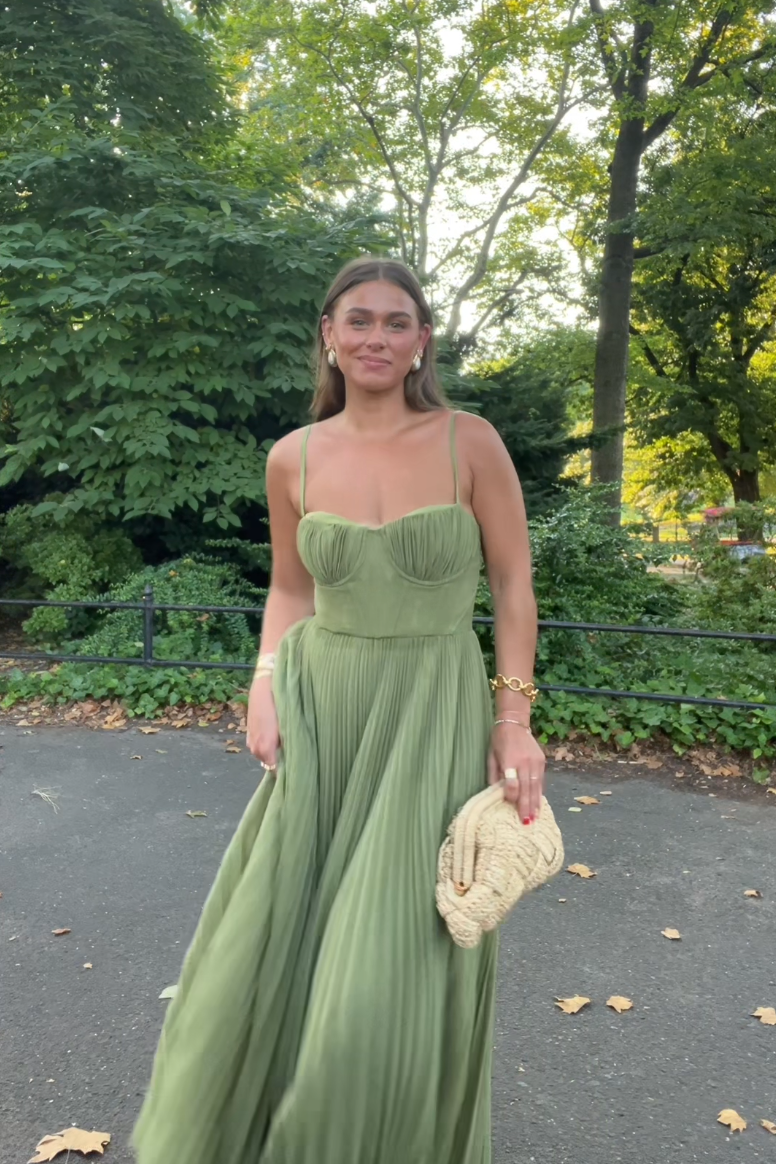 Robe dos nu Olivia | Vert