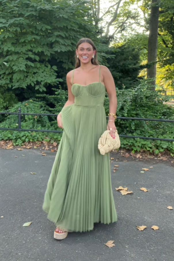 Robe dos nu Olivia | Vert