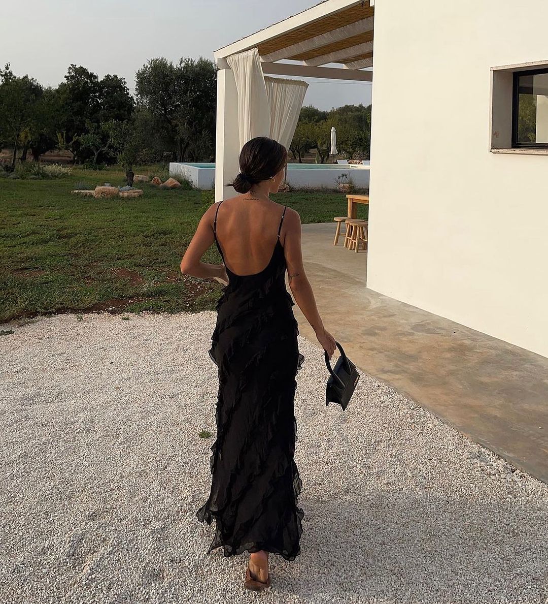 Zara - Robe longue à volants