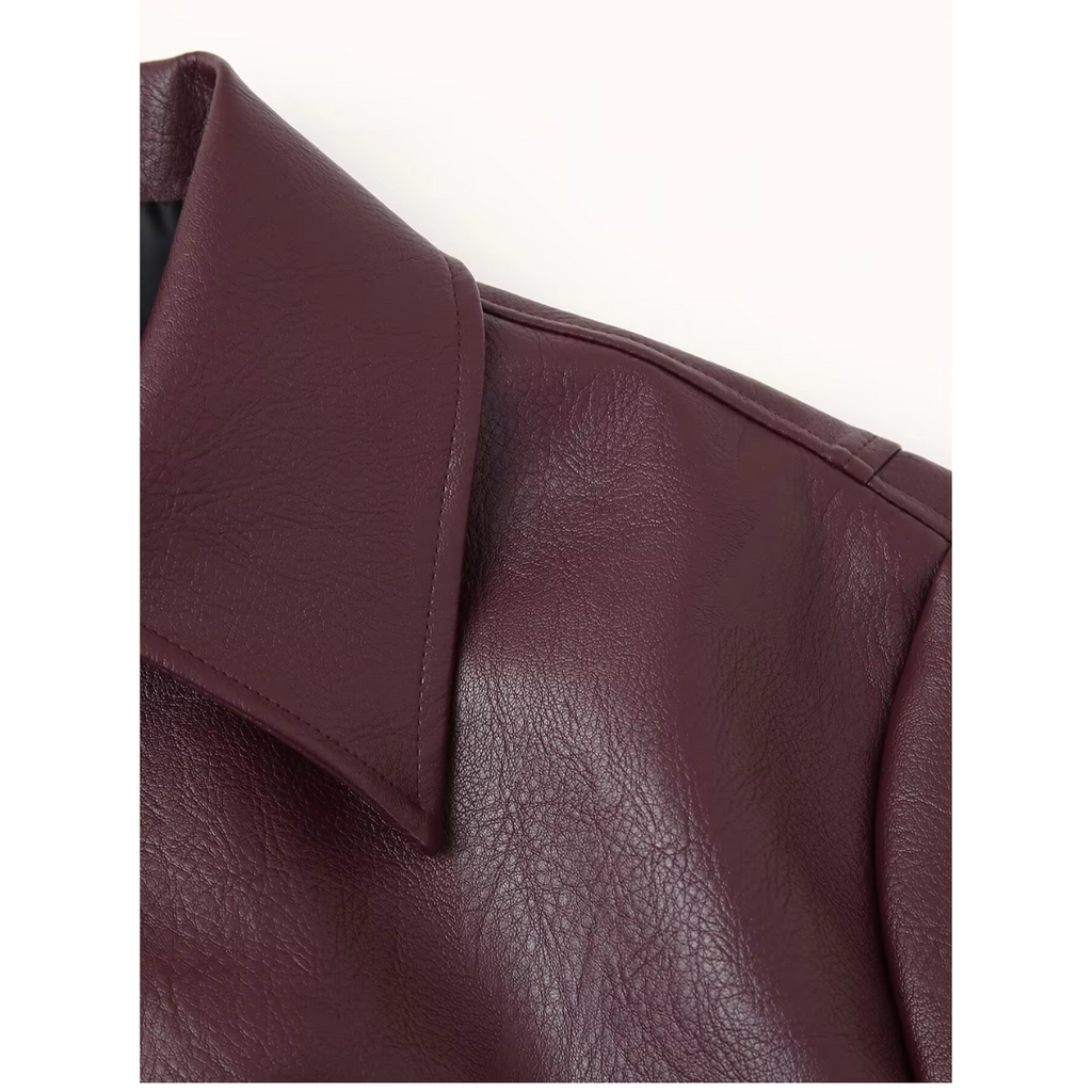 Veste en cuir oversize 