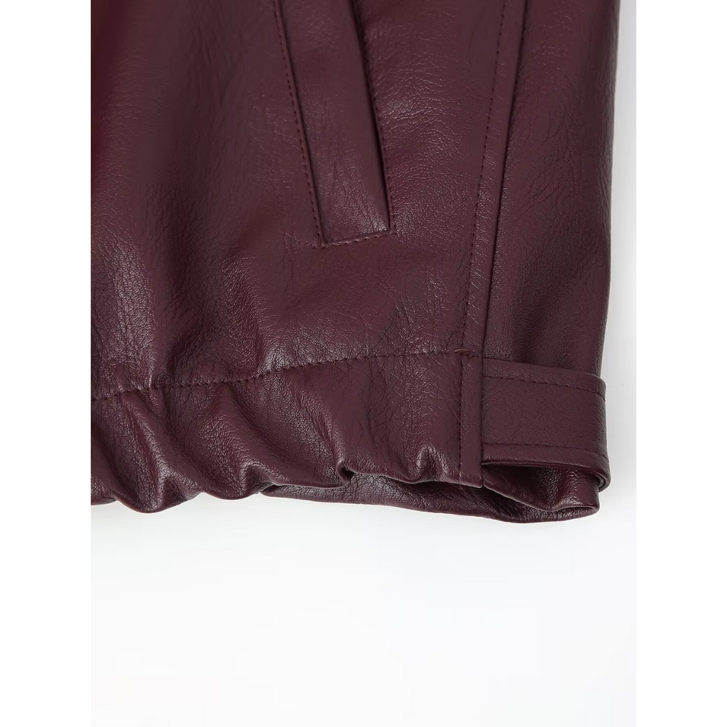 Veste en cuir oversize 