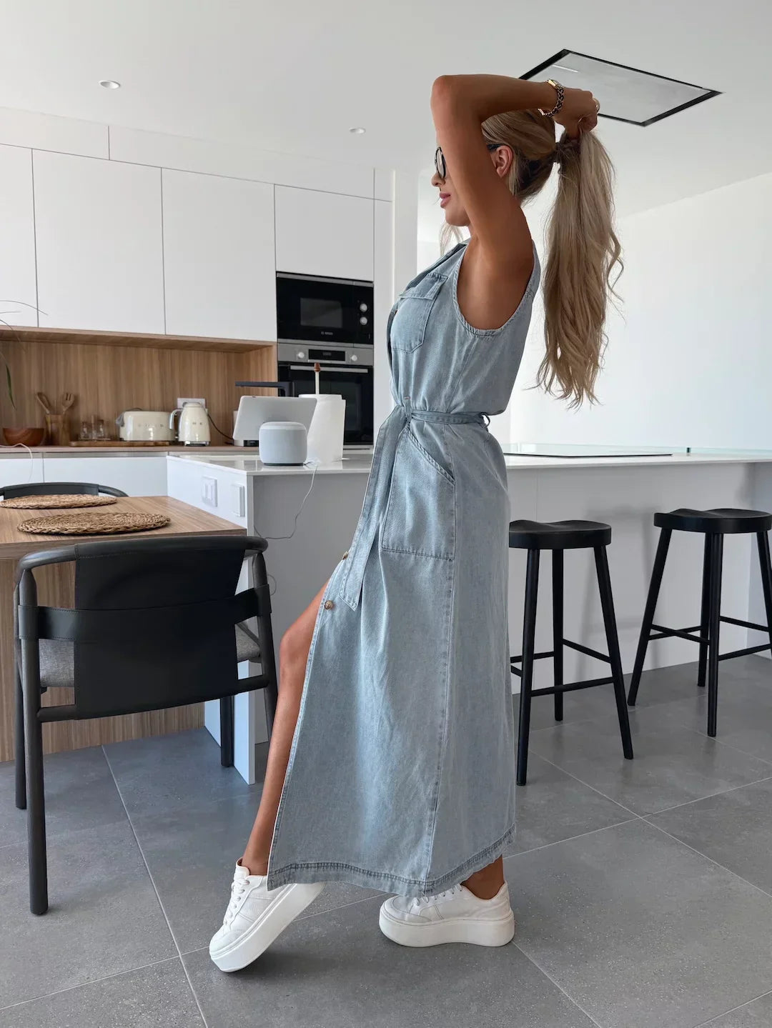 Isabelle | Robe longue en jean
