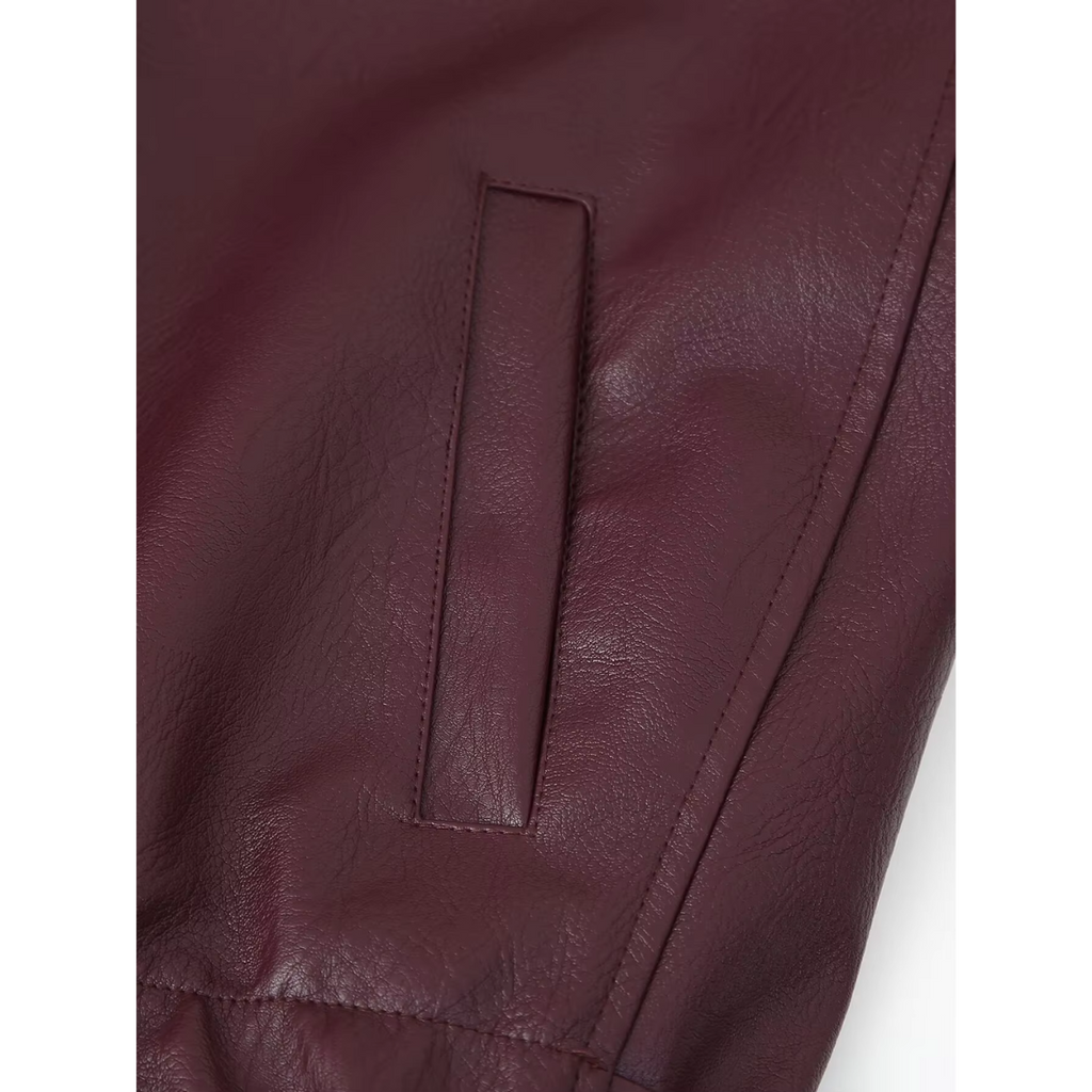 Veste en cuir oversize 