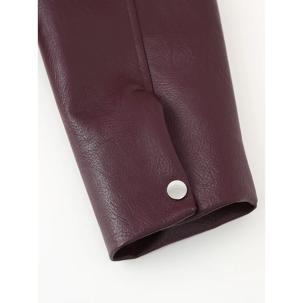 Veste en cuir oversize 