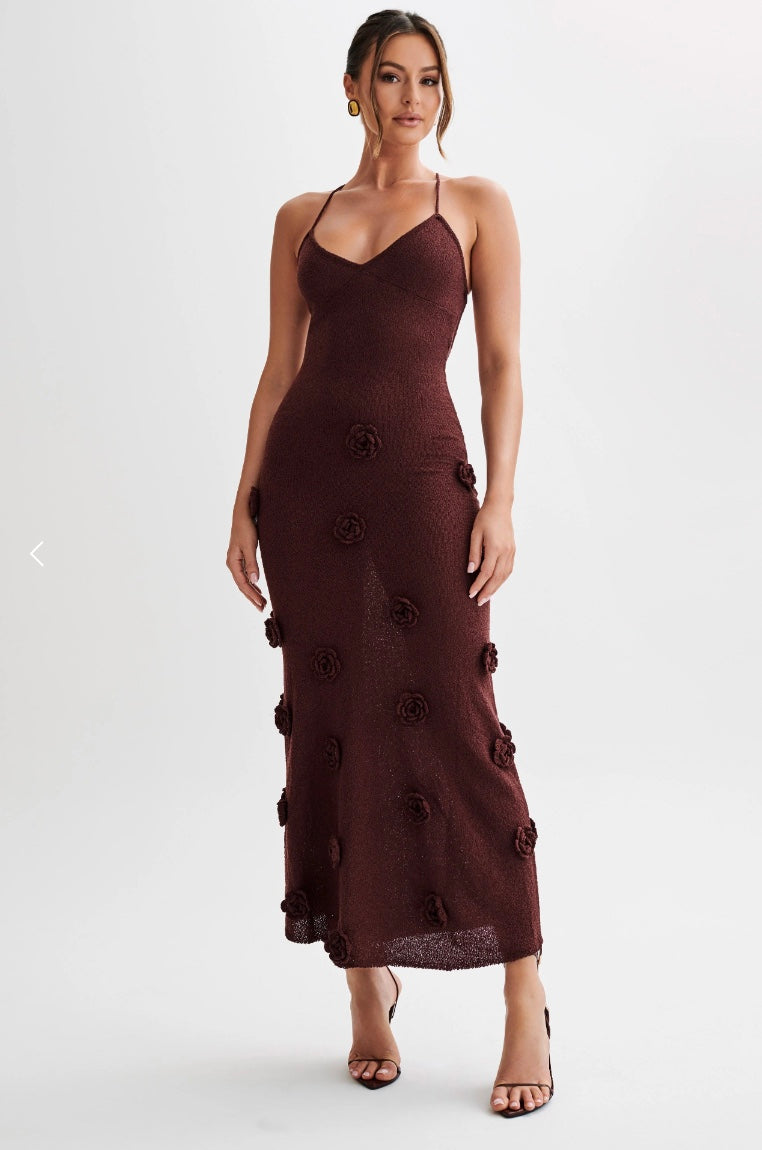 Robe longue en tricot