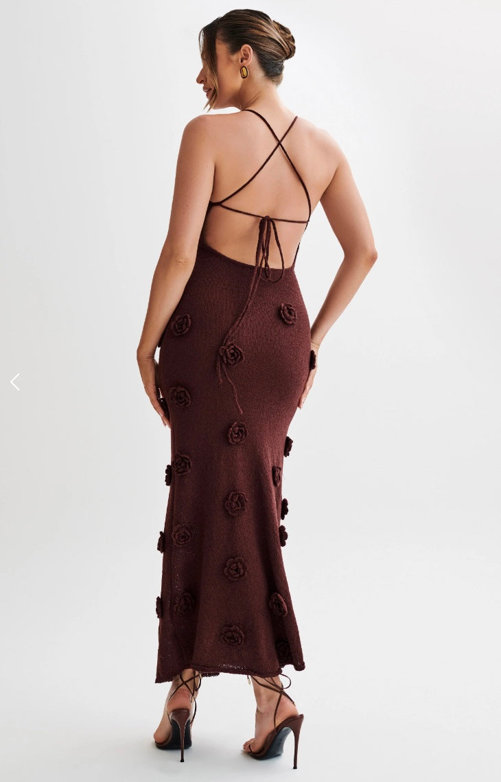 Robe longue en tricot