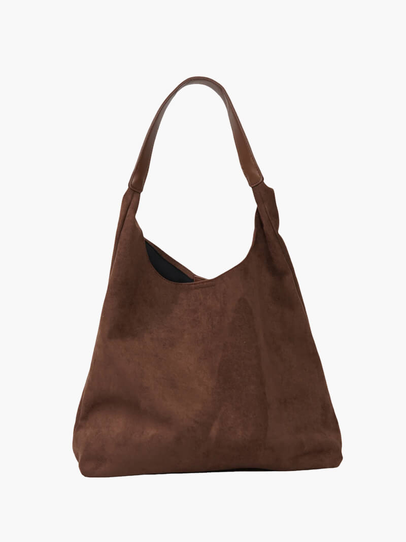 Sac bandoulière en suède pour femme – grand sac hobo doux pour un usage quotidien