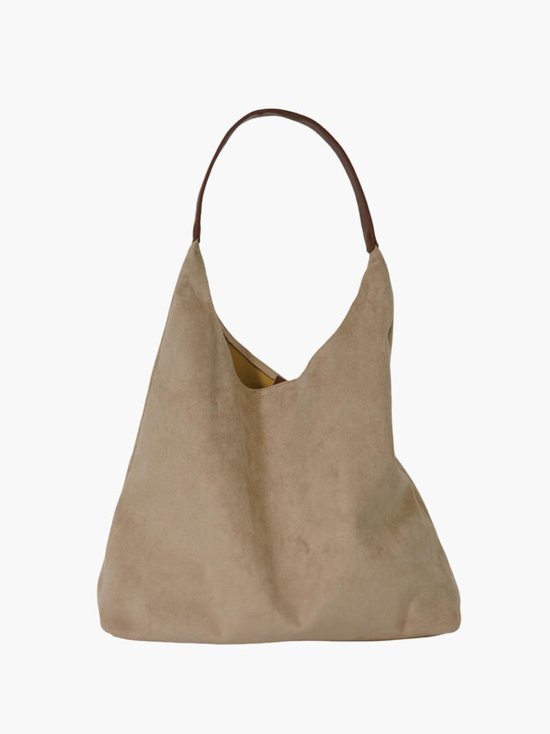 Sac bandoulière en suède pour femme – grand sac hobo doux pour un usage quotidien