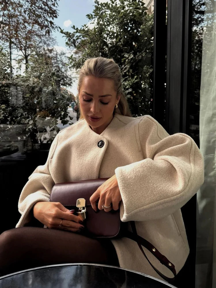 Blazer en laine élégant avec bouton