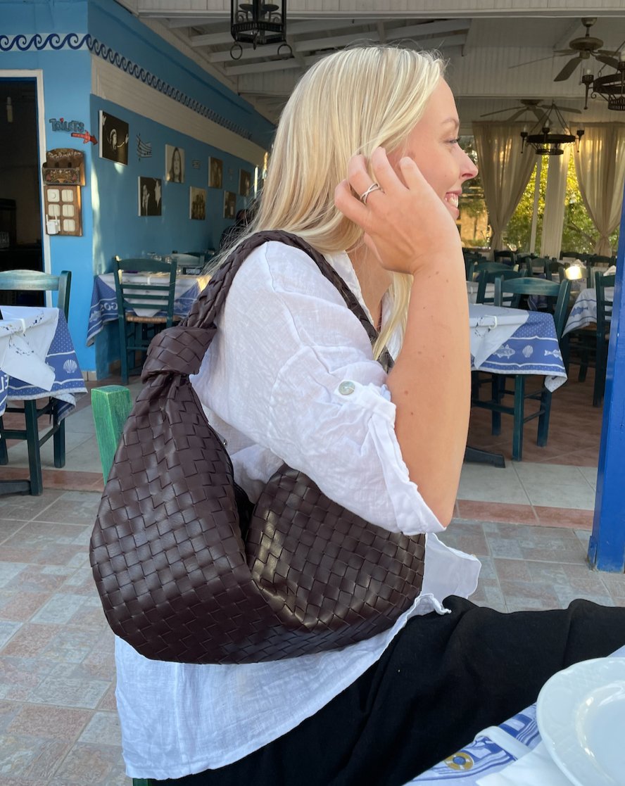 WovenStyle - Sac bandoulière tressé de luxe pour femmes